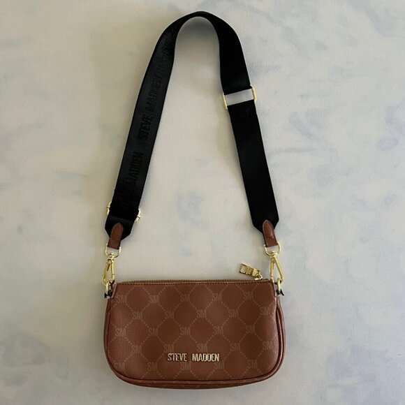 Steve Madden Logo Crossbody Purse with Adjustable Strap - Picture 1 of 8